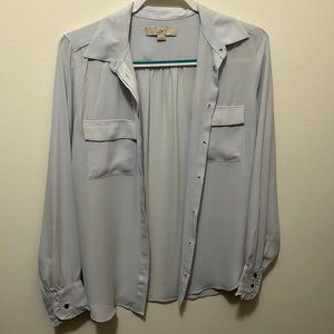 Powder blue women's business casual shirt